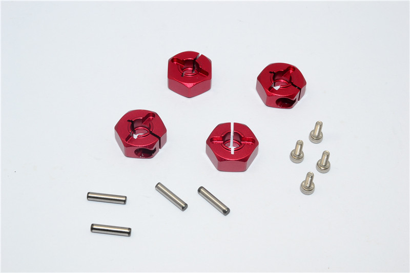 TAMIYA TT01/TT02 ALLOY WHEEL HEX DRIVE ADAPTOR WITH PINS & SCREWS - TT010